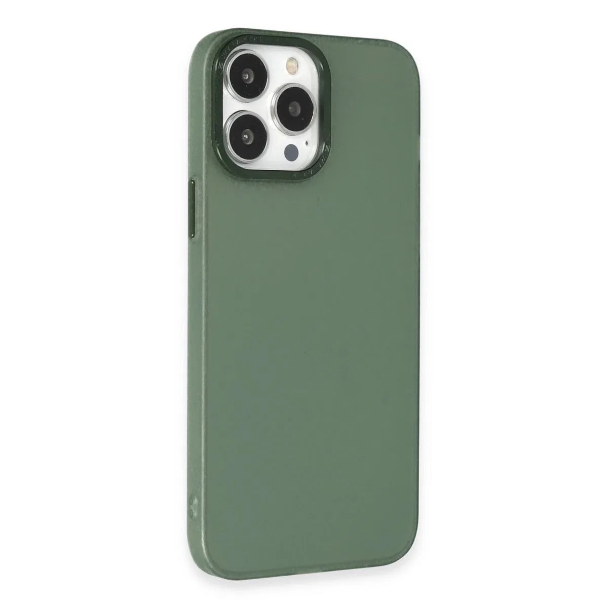 Apple İphone 13 Pro Max Kılıf Modos Metal Kapak - Koyu Yeşil görsel 2