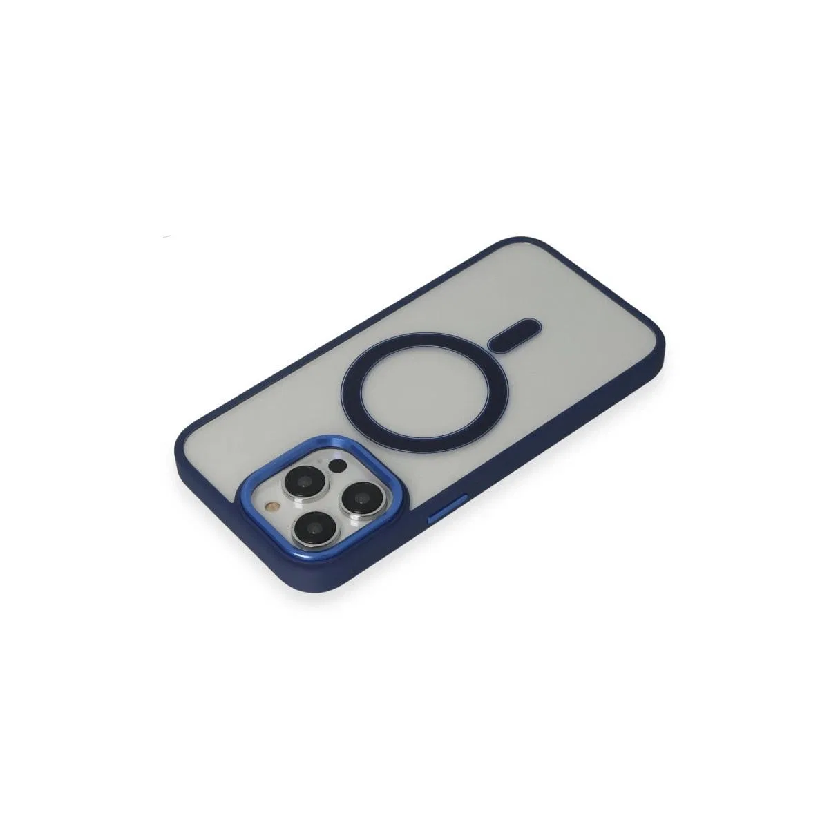 Apple İphone 15 Pro Max Kılıf Room Magneticsafe Silikon - Lacivert görsel 3
