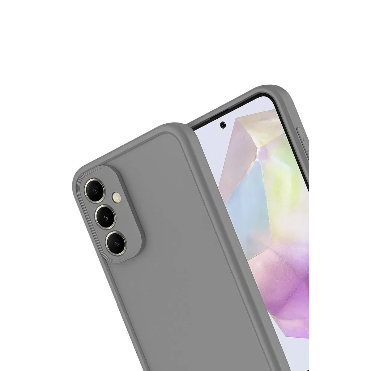 Samsung Galaxy A17 5g Viera Silikon - Gri görsel 3