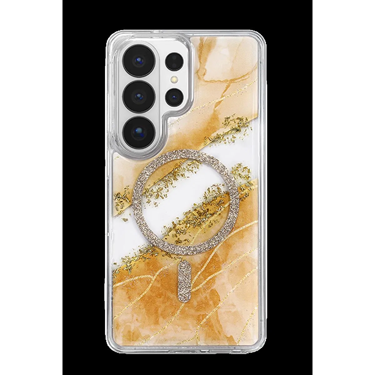 Onegif Samsung Galaxy S26 Ultra Lotus Simli Magsafe Kapak - Turuncu görsel 3
