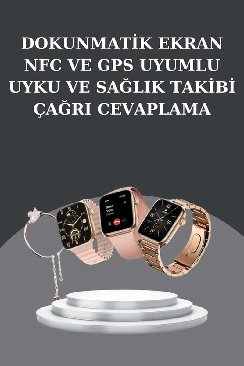 Kadınlara Özel Bileklik Hediyeli Akıllı Saat ve Dijital Göstergeli ANC Özellikli Bluetooth Kulaklık görsel 3