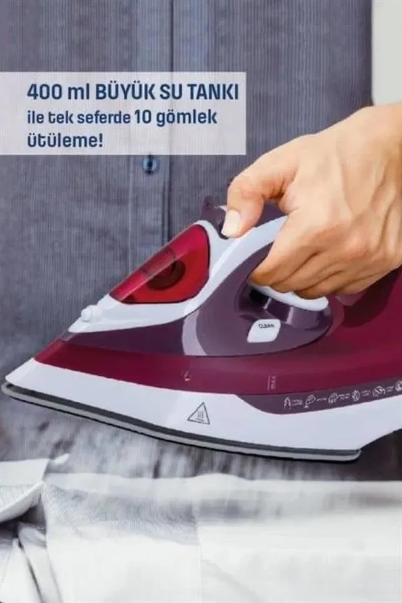 Modern Tasarım 2200W Dayanıklı Buharlı Seramik Kaplama Ütü Yeni Nesil görsel 4