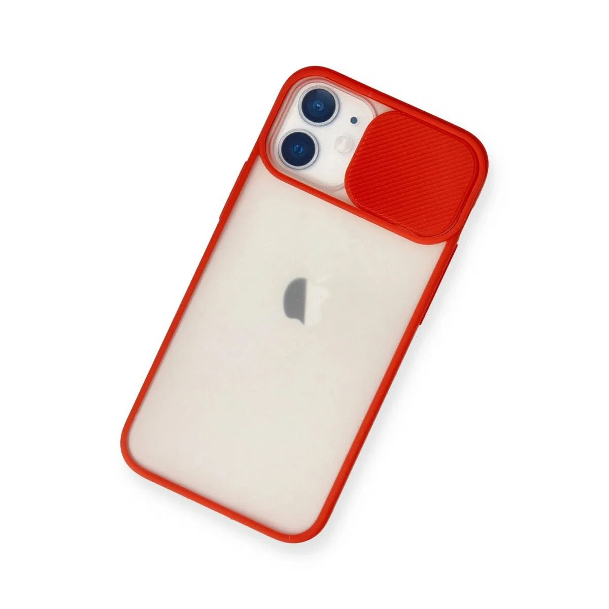 Apple İphone 11 Kılıf Palm Buzlu Kamera Sürgülü Silikon - Kırmızı görsel 3