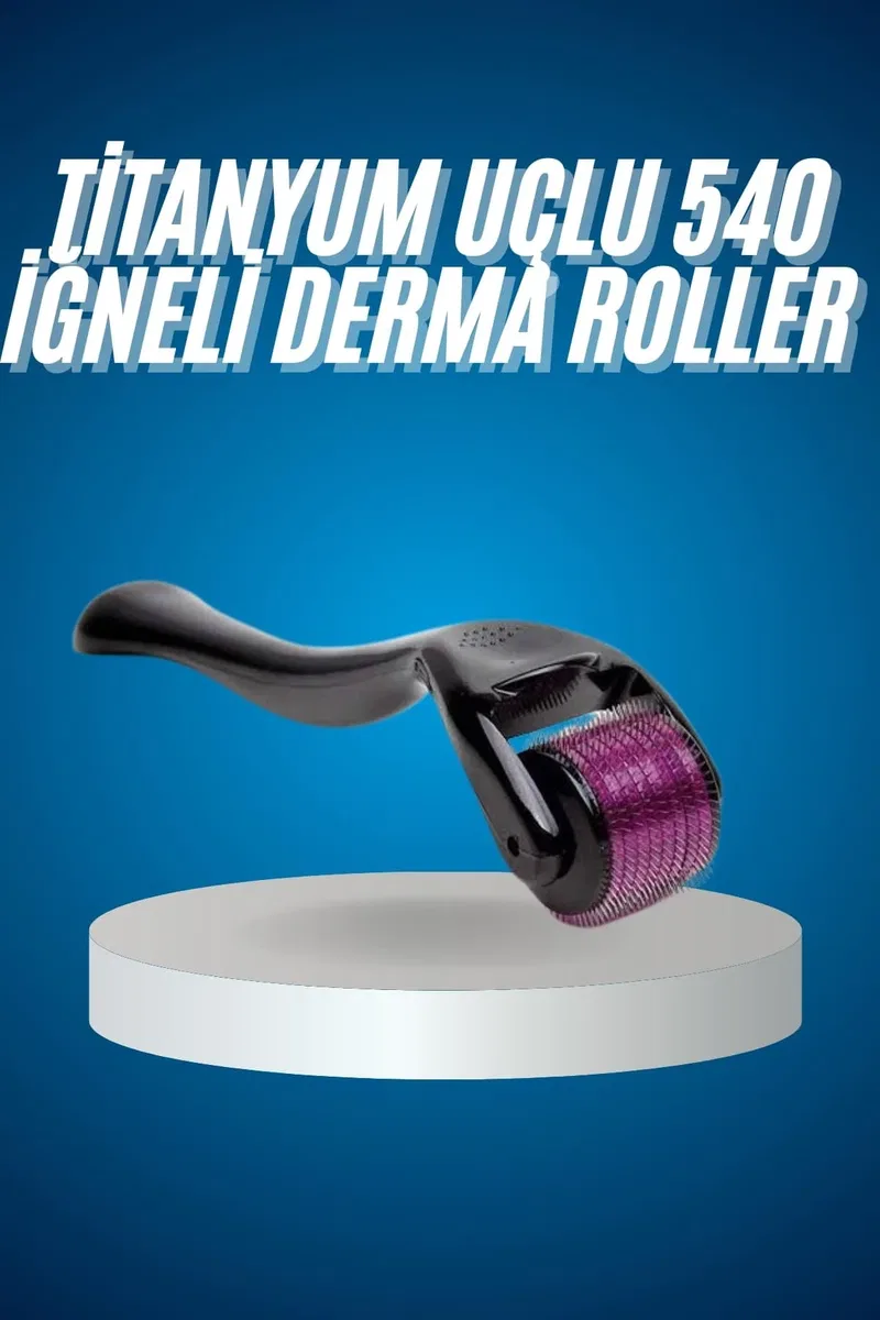 Titanyum Uçlu Derma Roller 540 İğneli 1 mm Gözenek Azaltıcı Akne İzlerine Uygun