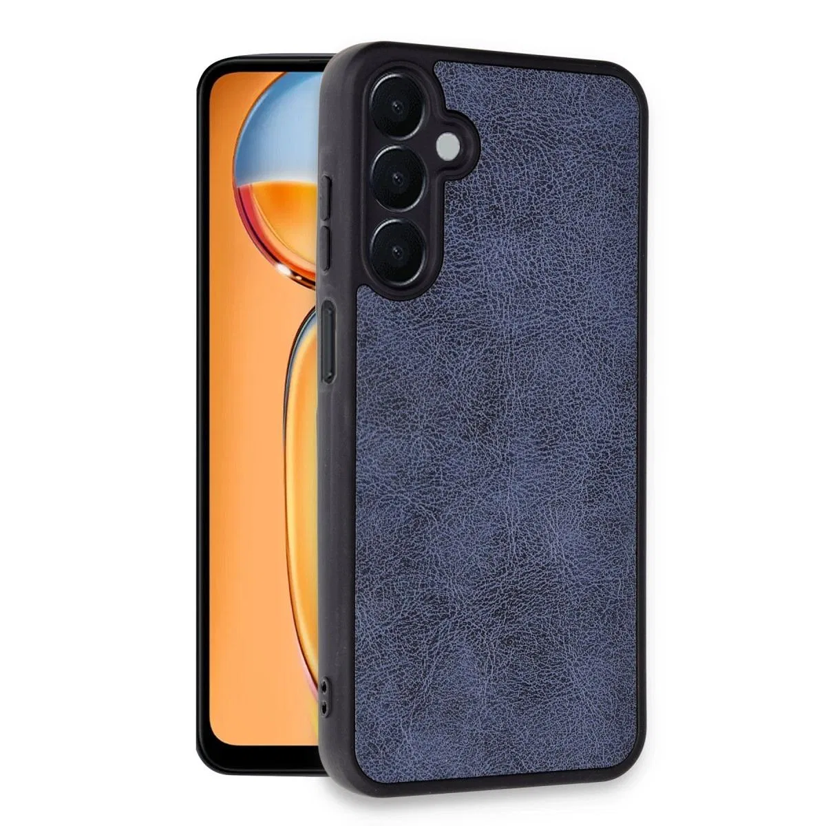 Samsung Galaxy A05s Kılıf Aras Deri Kapak - Lacivert görsel 2