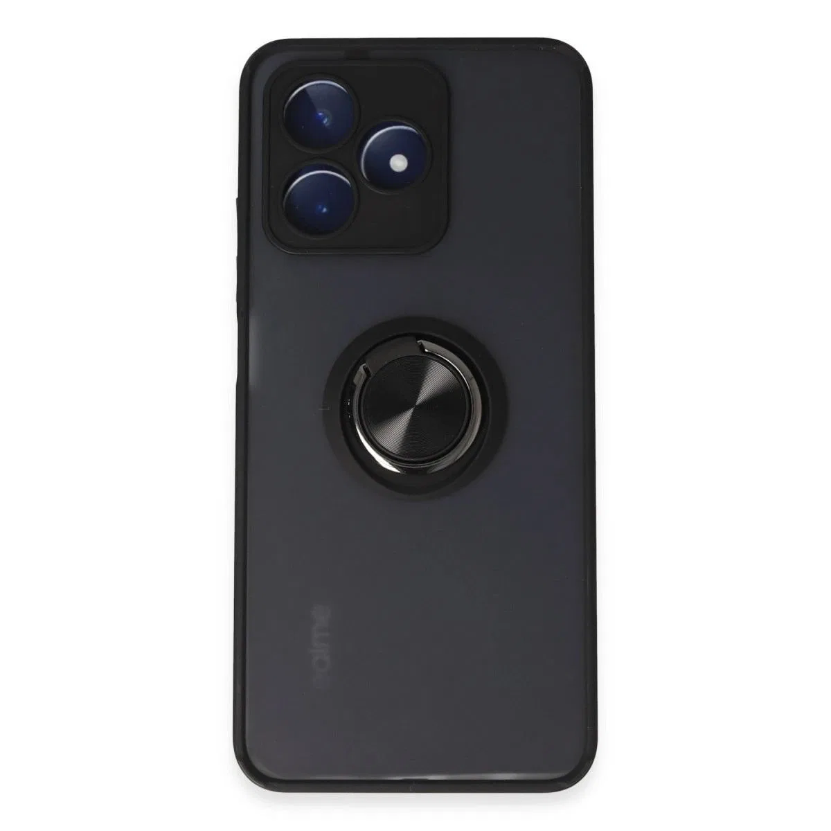 Realme C53 Kılıf Montreal Yüzüklü Silikon Kapak - Siyah