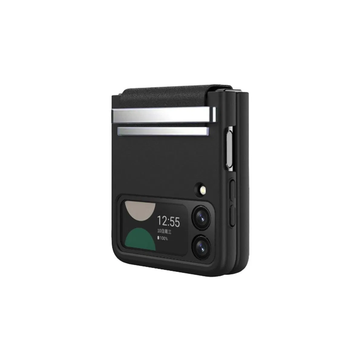 Samsung Galaxy Z Flip 3 Kılıf Belt Flip Kapak - Siyah görsel 5