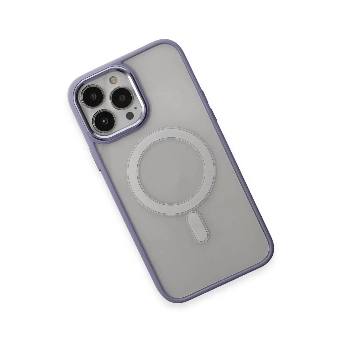 Apple İphone 15 Pro Max Kılıf Room Magneticsafe Silikon - Lila görsel 3