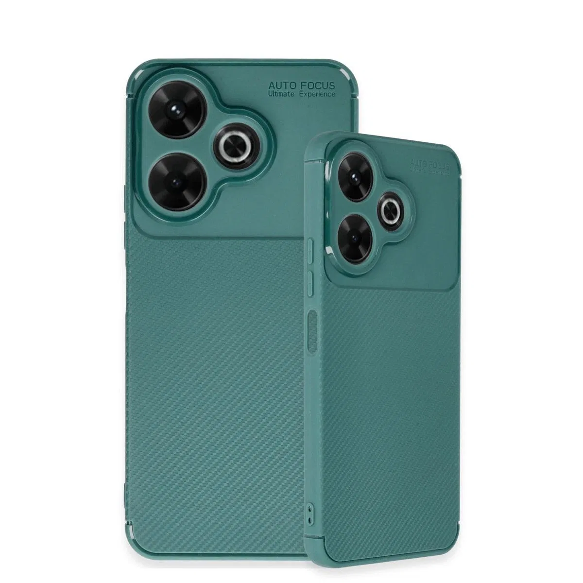Xiaomi Redmi 13 4g Kılıf Auto Focus Karbon Kapak - Koyu Yeşil görsel 3