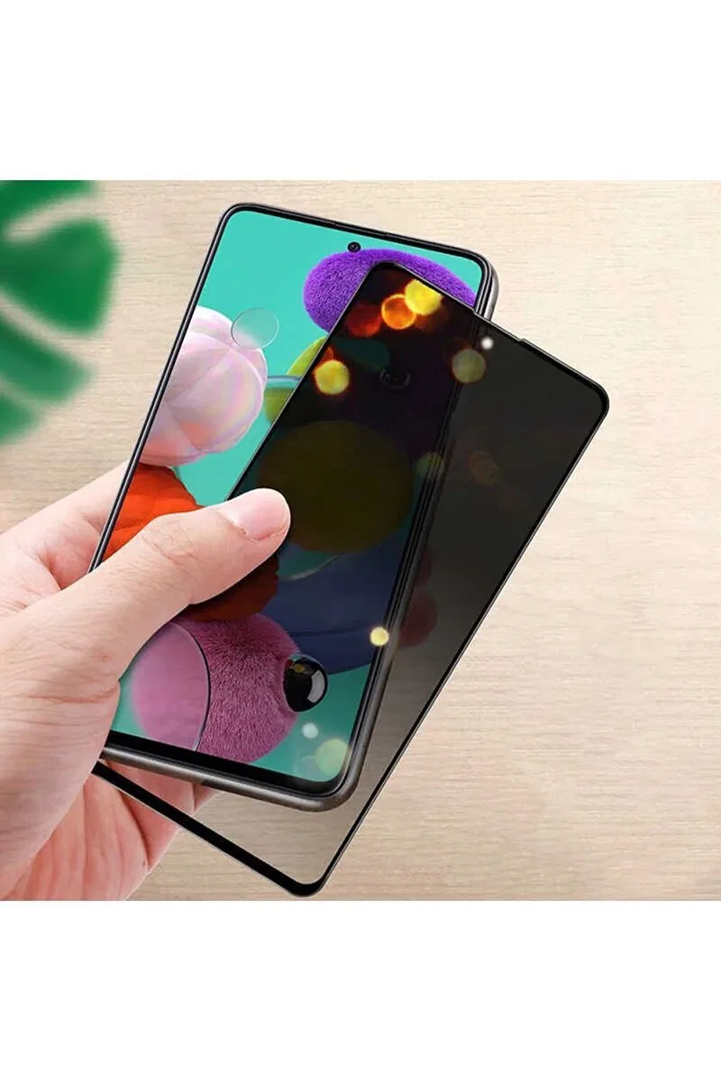 Samsung A71 Uyumlu Hayalet Ekran Gizli Tam Kaplayan Kırılmaz Cam Seramik Ekran Koruyucu Film görsel 5