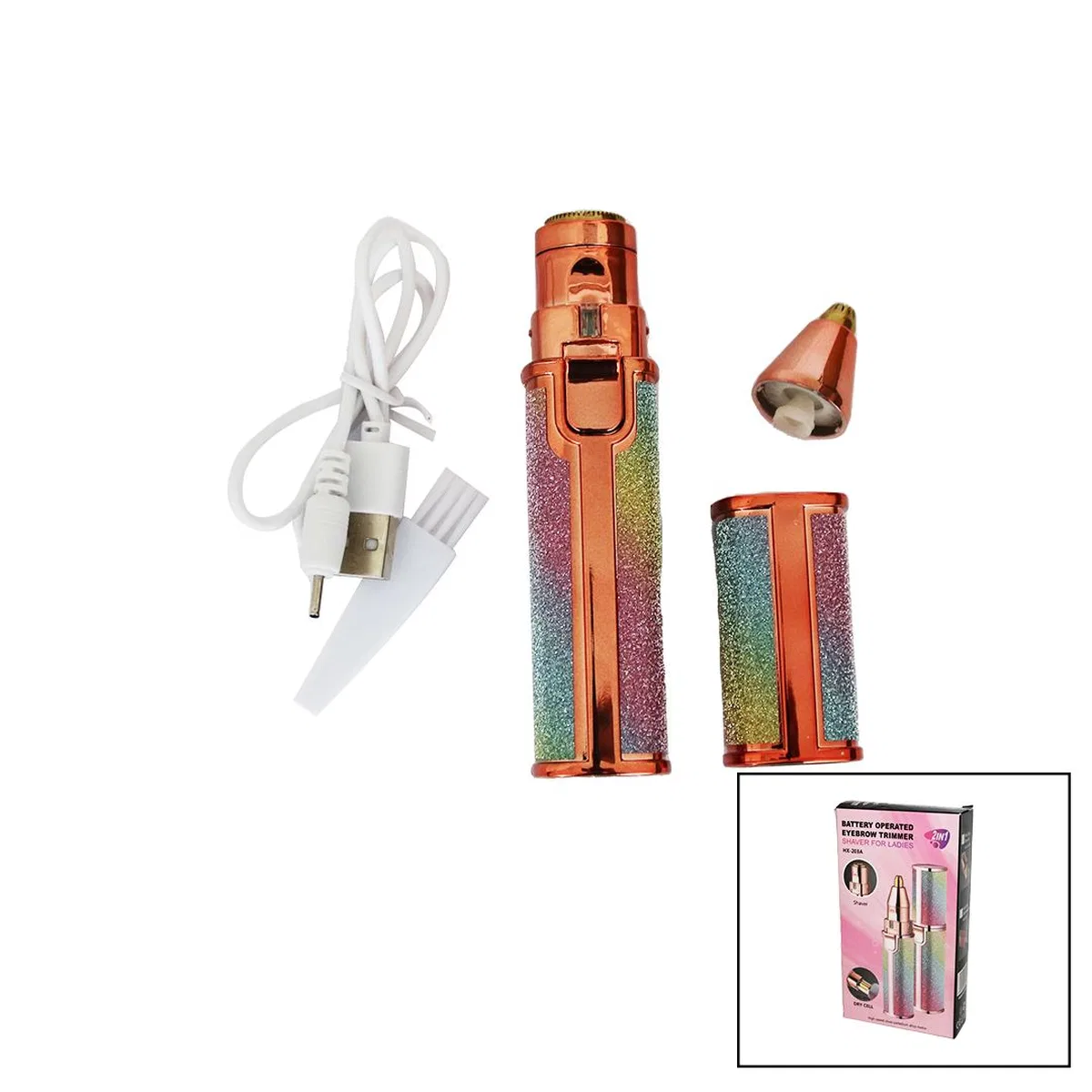 USB Şarjlı 2-in-1 Burun ve Yanak Tüy Alma Makinesi görsel 3