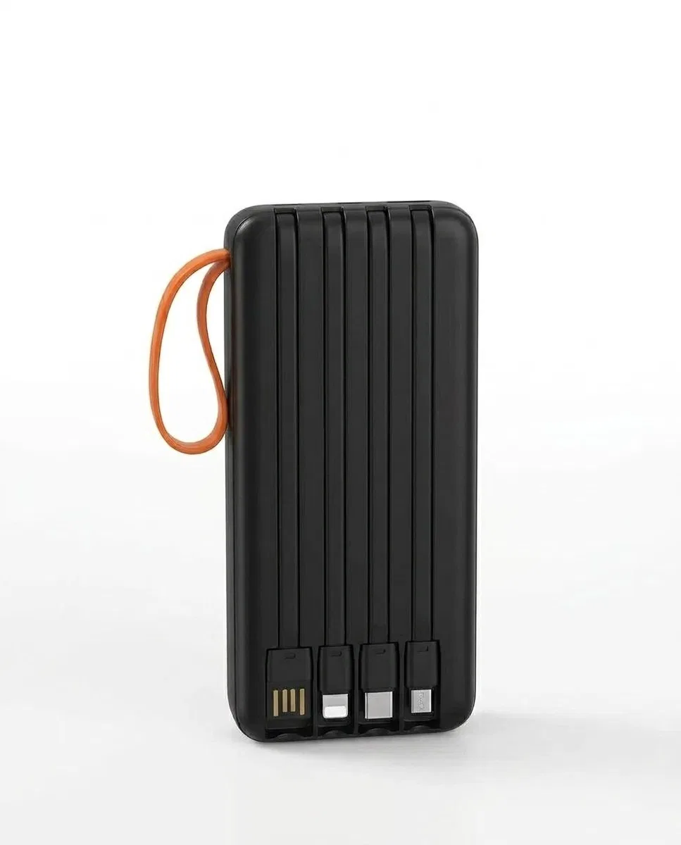 Dahili Çoklu Kablolu 20000 Mah Powerbank Dijital Pil Göstergeli Telefon Şarj Cihazı görsel 2