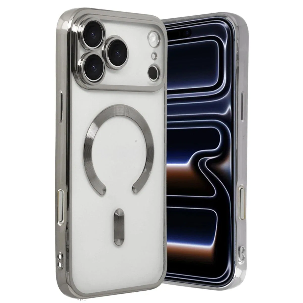 Apple İphone 17 Pro Max Kross Magneticsafe Kapak - Gümüş