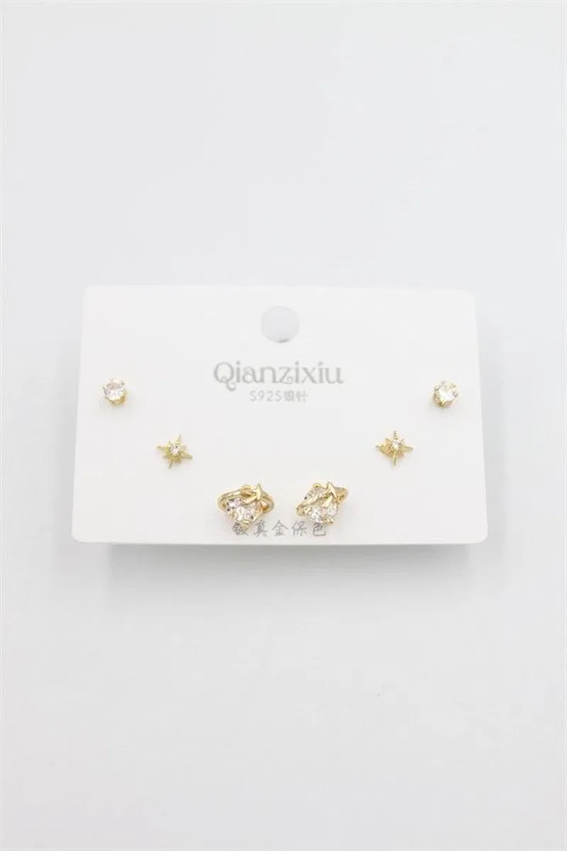 Çoklu Set Küpe - Altın