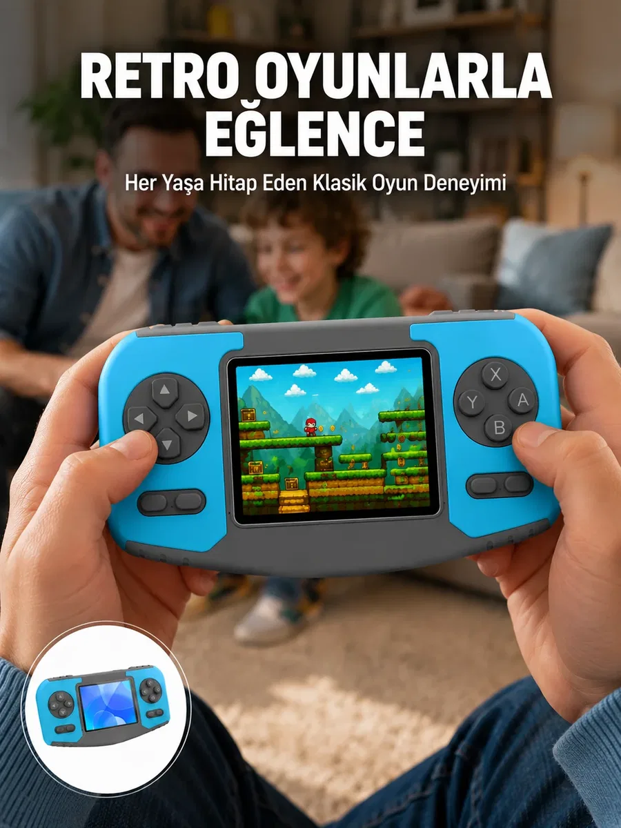 Mini Arcade Oyun Konsolu Hafif Taşınabilir Çocuk Hediyelik