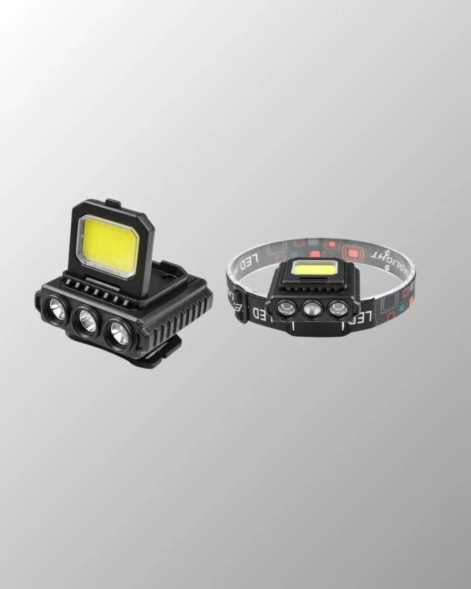 800 Lumen Çok Fonksiyonlu Led Kafa Lambası Type C Şarjlı görsel 4