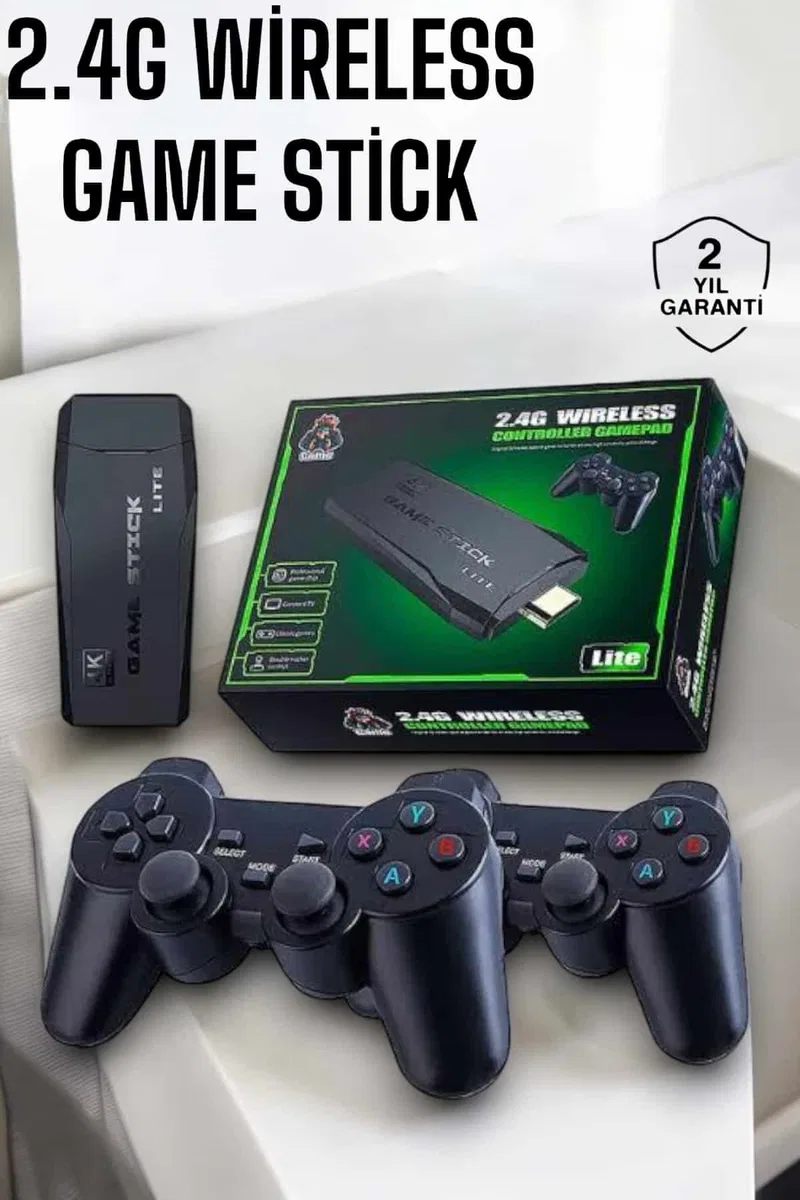 Atari Oyun Konsolu 2000 Oyunlu Game Stick 2. 4G Wireless