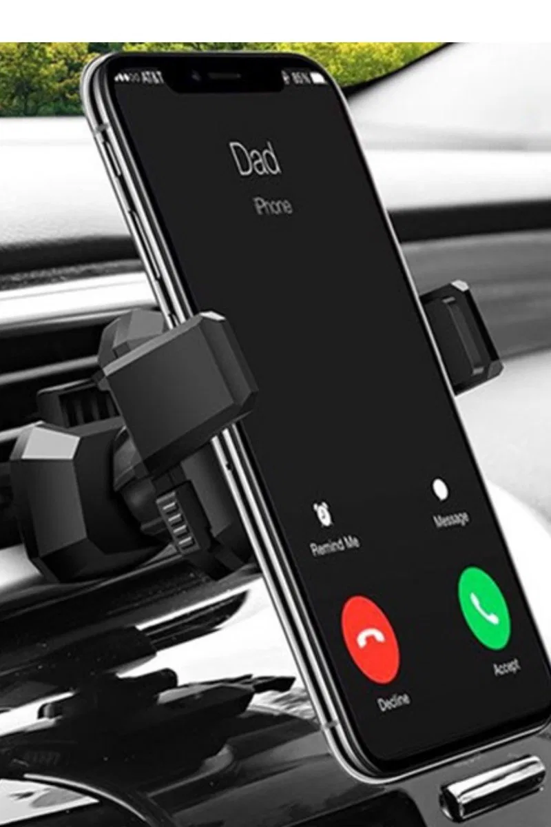 Araç Havalandırmasına Takılan Dönebilen Güçlü Telefon Tutucu HR11 görsel 2