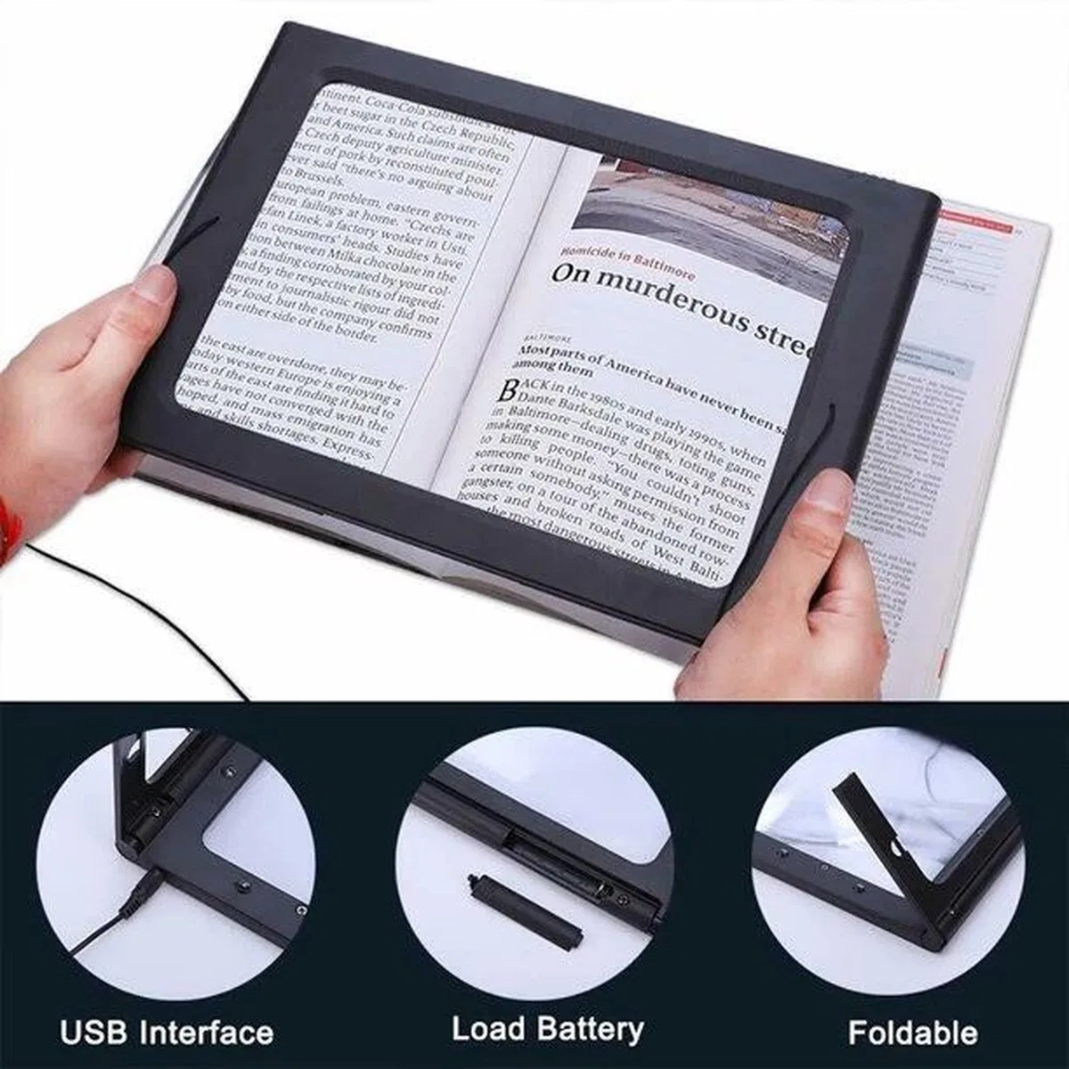 Led Işıklı Kitap Okuma Büyüteç görsel 5