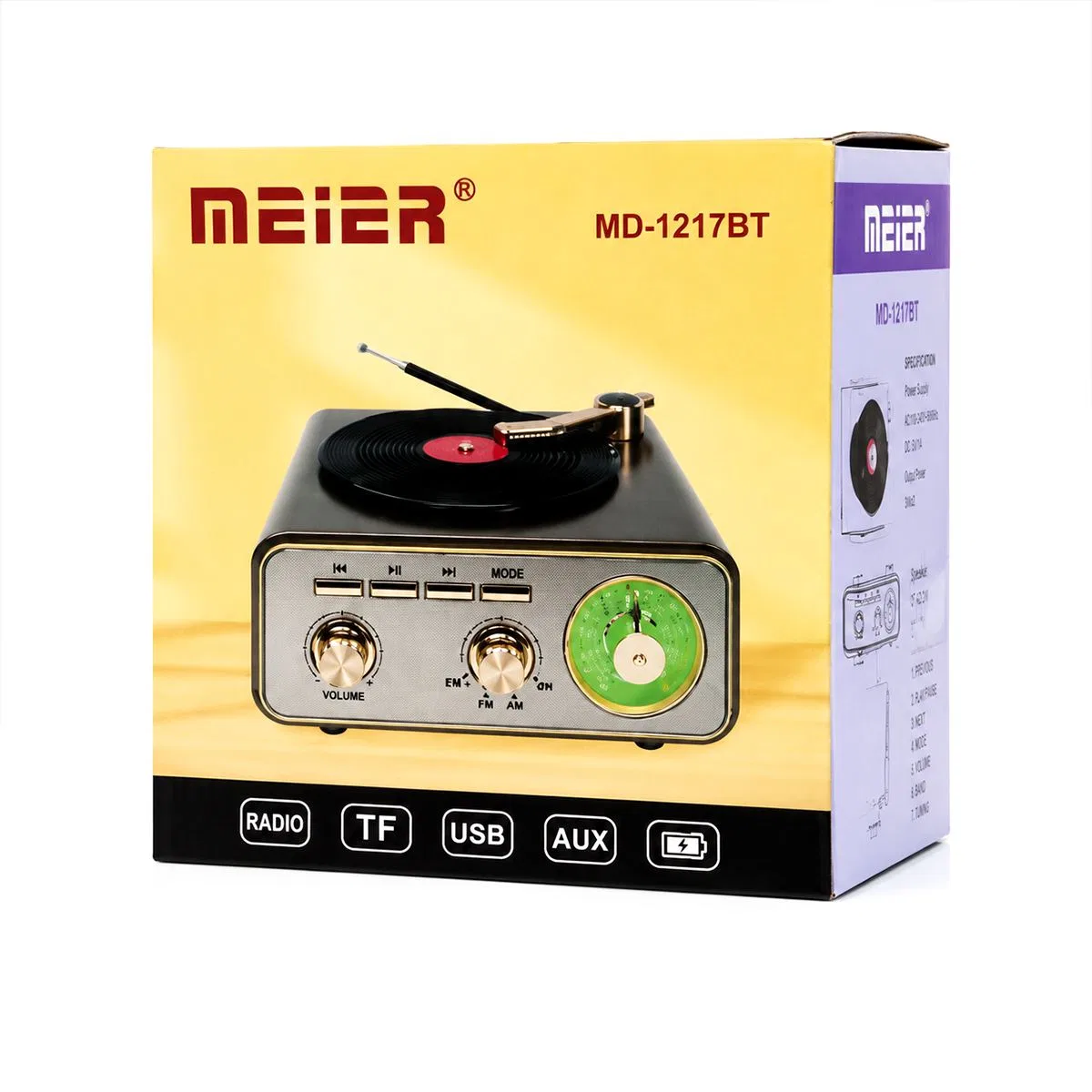 Bluetooth FM Radyo USB/MP3 Taşınabilir Hoparlör (İbreli) görsel 4