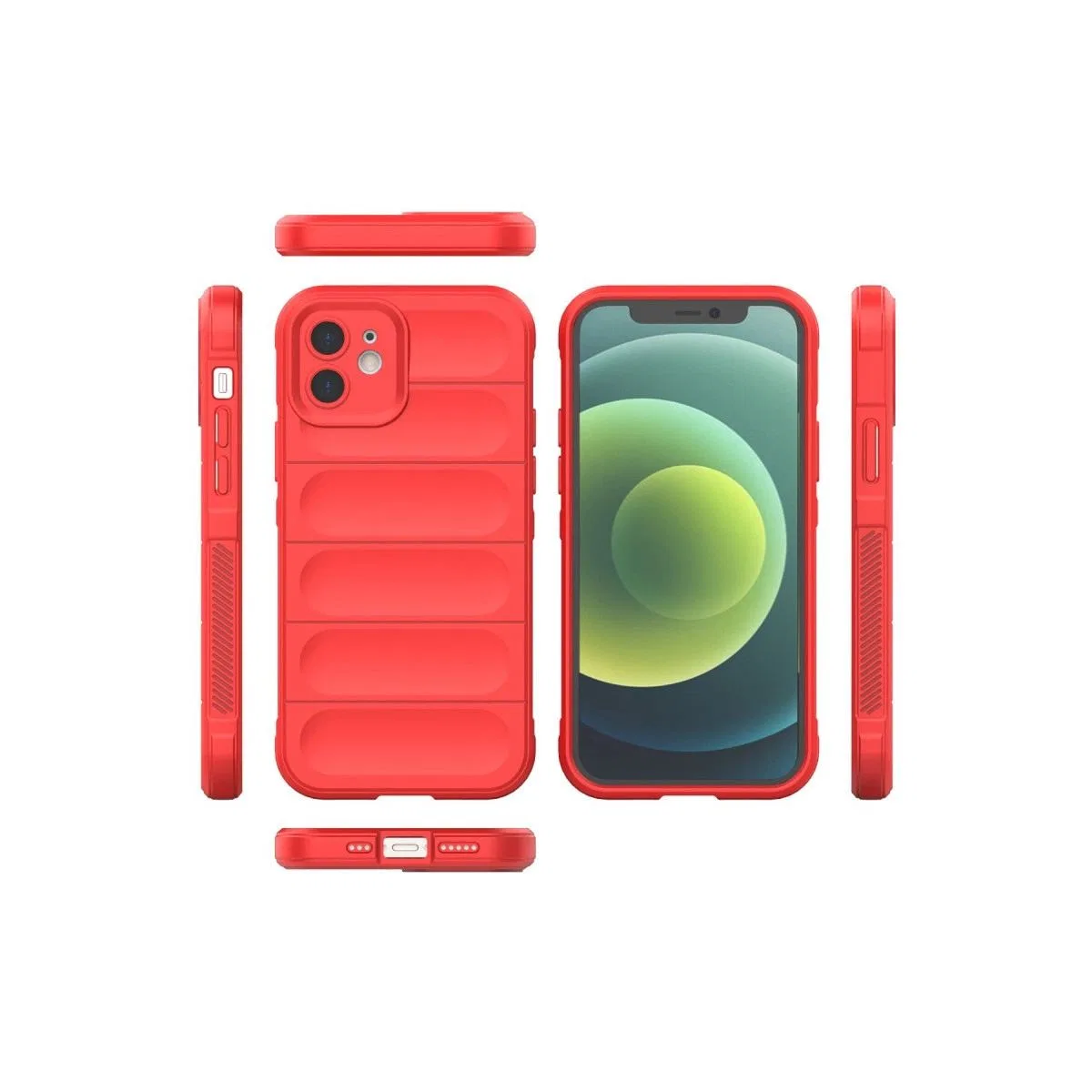 Apple İphone 12 Kılıf Optimum Silikon - Kırmızı görsel 3