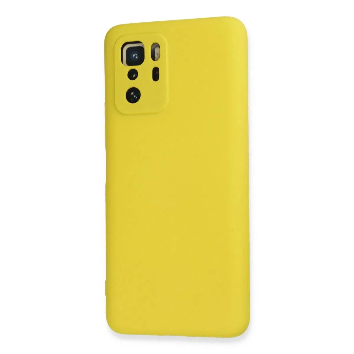Xiaomi Poco X3 Gt Kılıf Nano İçi Kadife Silikon - Sarı görsel 3