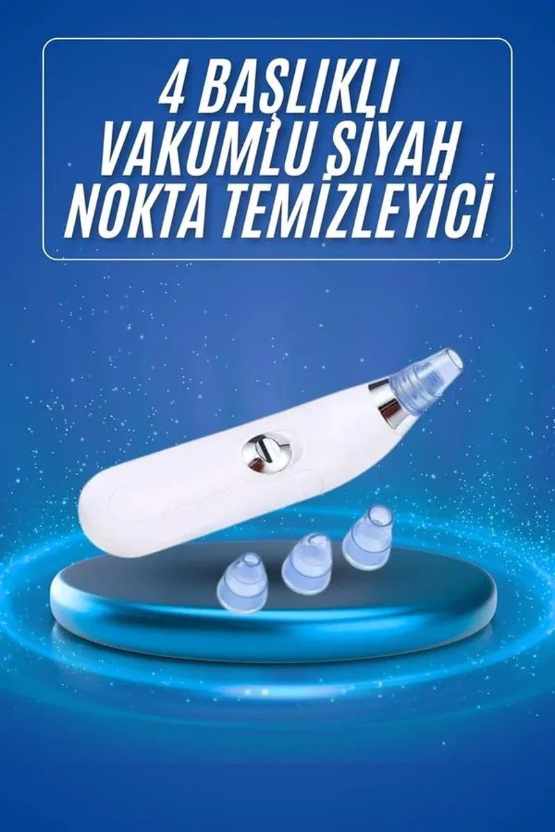 Siyah Nokta Temizleme Cihazı 4 Başlıklı Vakumlu Pilli Ölü Deri Arındırma görsel 2