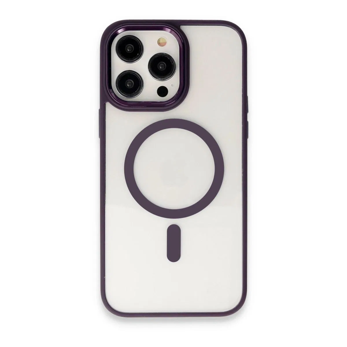 Apple İphone 15 Pro Max Kılıf Room Magneticsafe Silikon - Derin Mor görsel 2