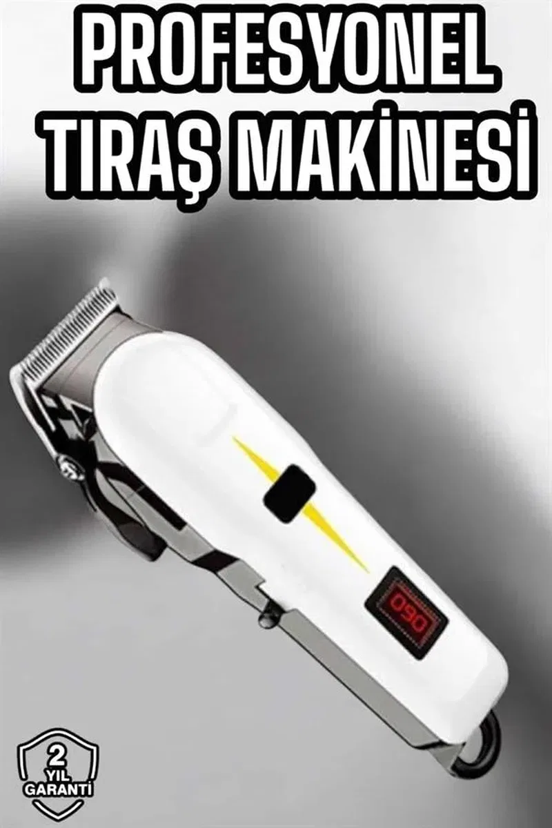 Tıraş Makinesi Profesyonel Saç Ve Sakal Kesme Milim Ayarlı Dijital Göstergeli Yeni Nesil görsel 2