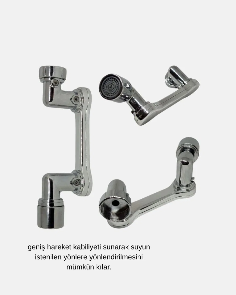 Dönebilir Musluk Başlığı – Lavabo Temizliği Ve El-yüz Yıkamada Maksimum Rahatlık görsel 2