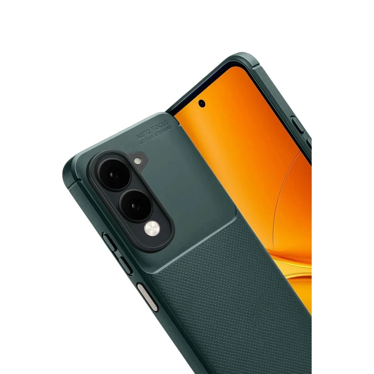 Vivo Y29s Auto Focus Karbon Kapak - Koyu Yeşil görsel 2