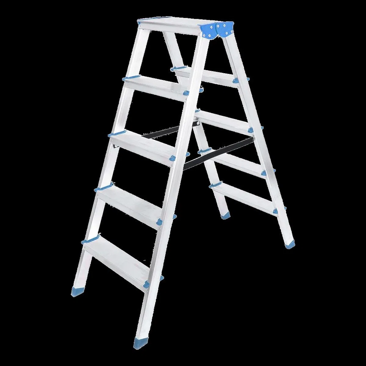 Çift Basamaklı Alüminyum Merdiven 115 cm (5+5) görsel 2