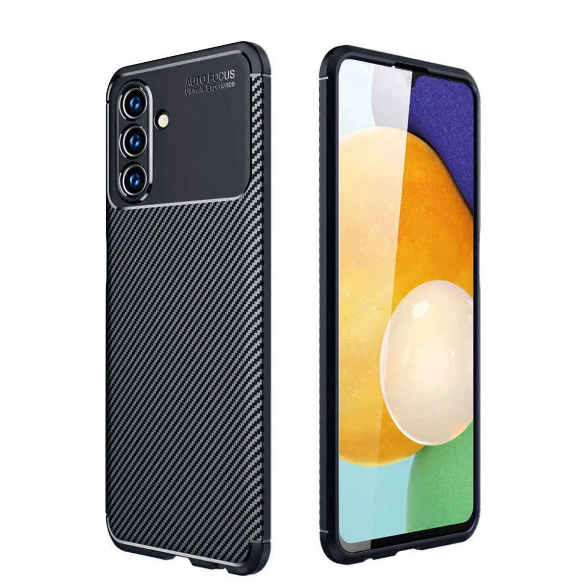 Samsung Galaxy A26 Kılıf Auto Focus Karbon Kapak - Siyah görsel 2