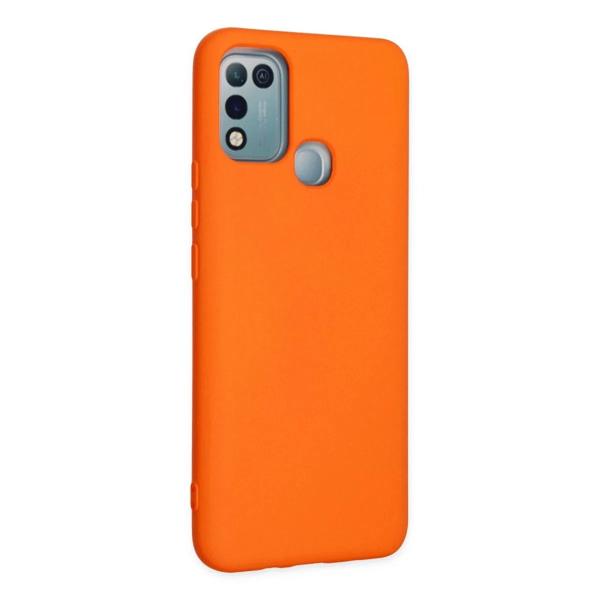 İnfinix Hot 10 Play Kılıf Nano İçi Kadife Silikon - Turuncu görsel 2