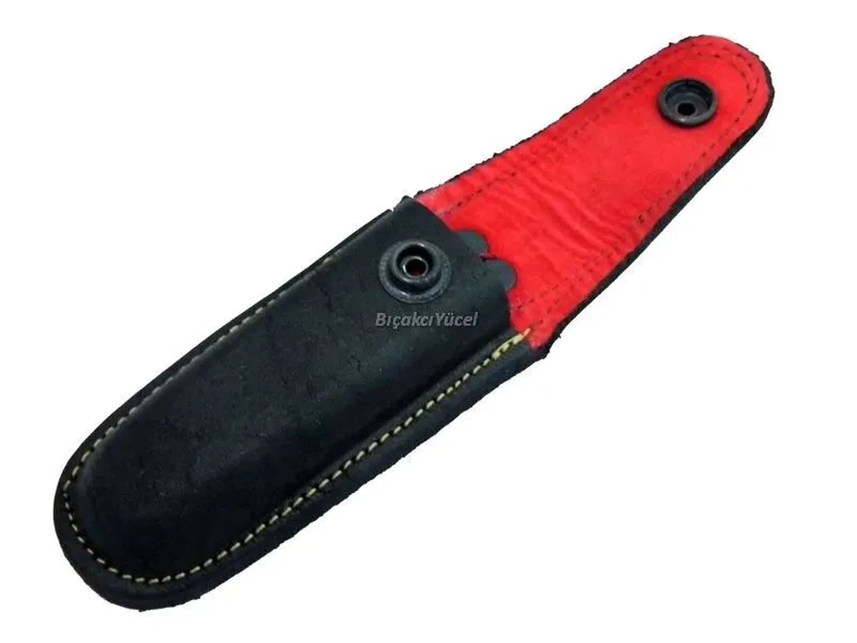 Hakiki Deri Çakı Kılıfı No: 2 - 12 Cm, Kemerlikli