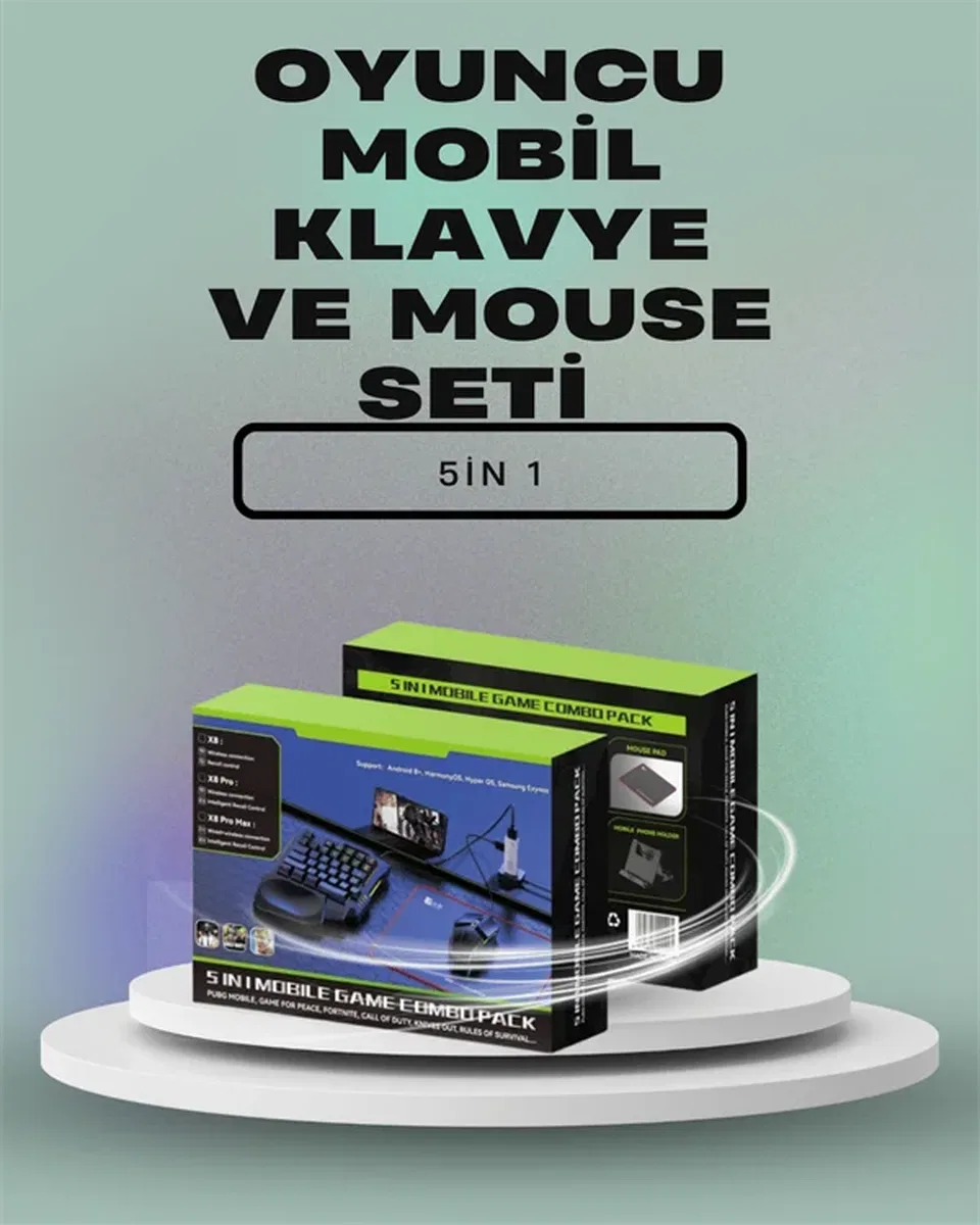 Mobil Oyunlar için Klavye, Mouse ve Dönüştürücü Seti görsel 2