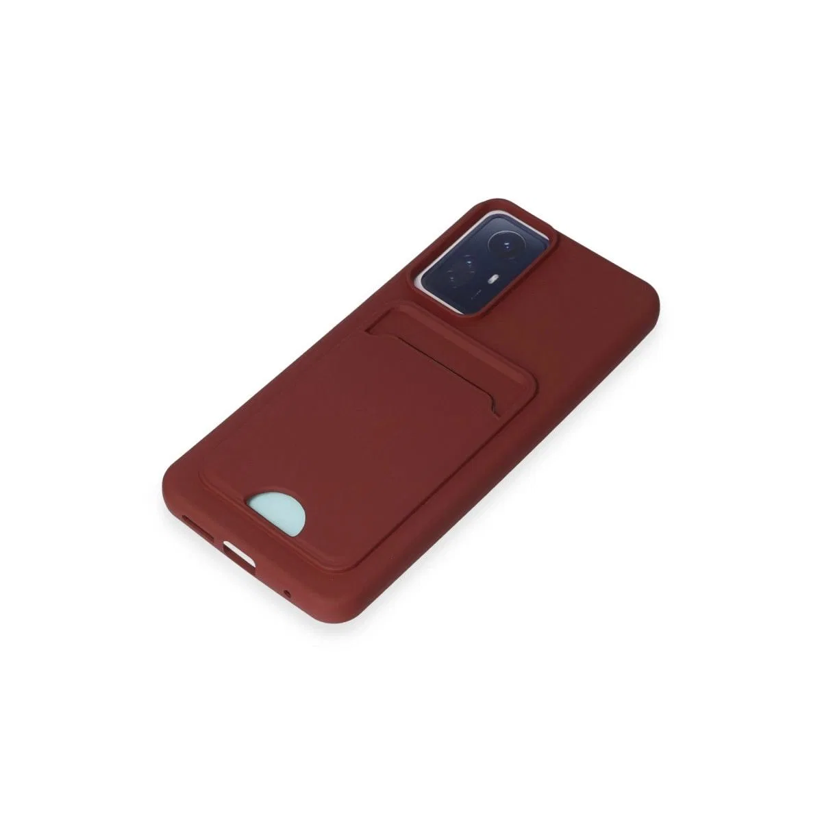 Xiaomi Redmi Note 12s Kılıf Kelvin Kartvizitli Silikon - Bordo görsel 4