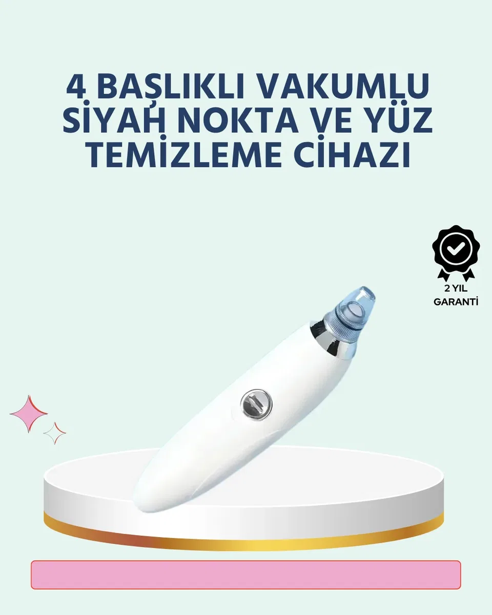 Cilt Dostu Vakumlu Siyah Nokta Temizleyici – Siyah Nokta, Yağ ve Makyaj Kalıntılarına Karşı