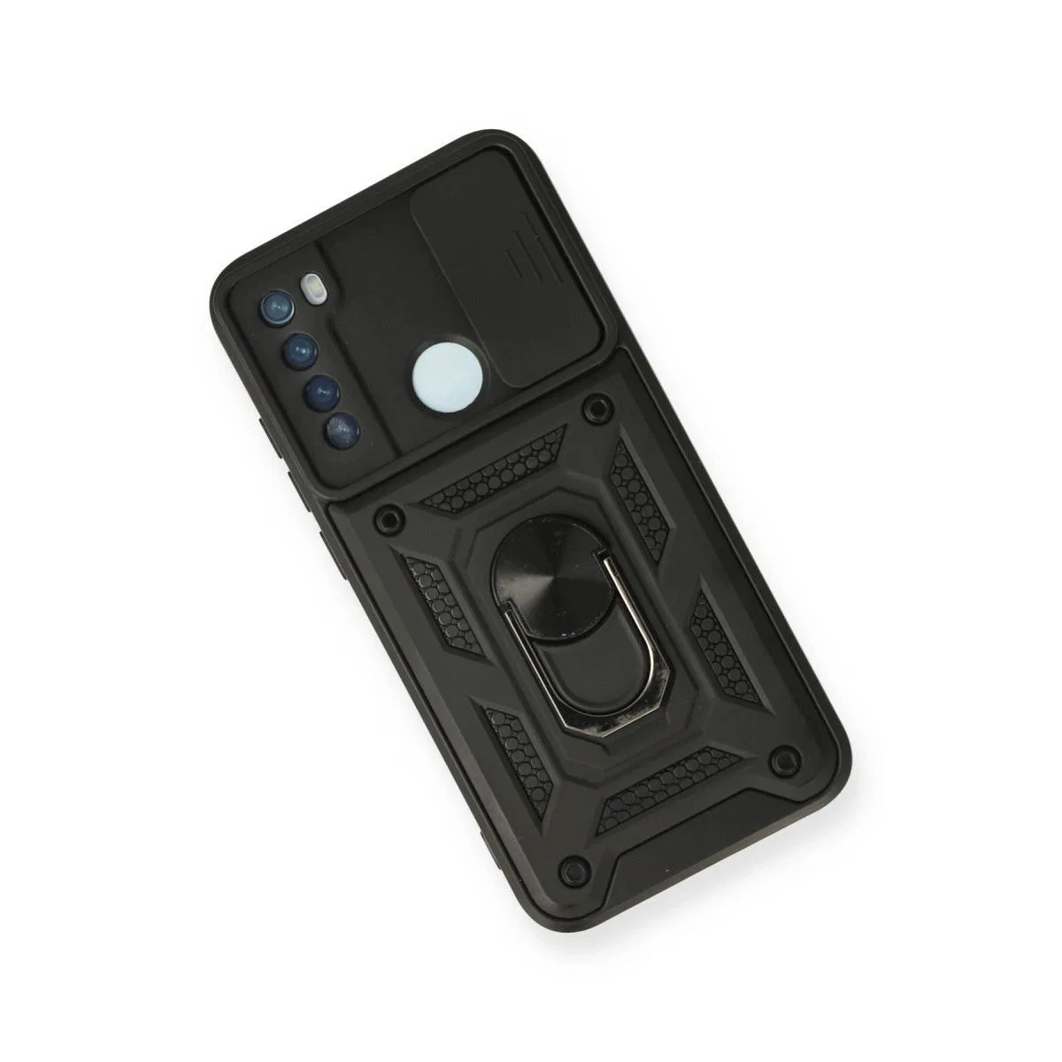 Xiaomi Redmi Note 8 Kılıf Pars Lens Yüzüklü Silikon - Siyah görsel 3