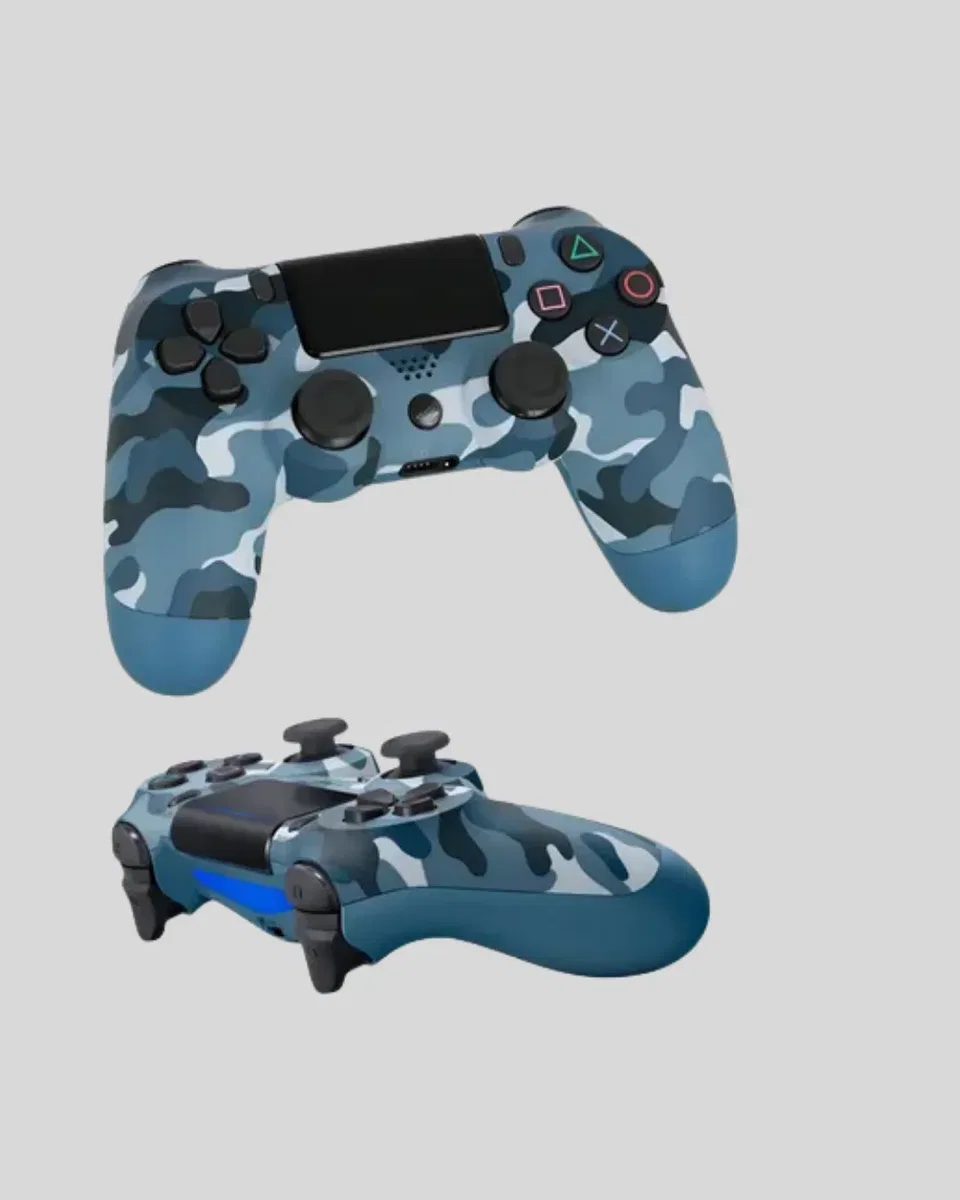 Bluetooth Kablosuz PS4 Gamepad Çift Motorlu Siyah Controller görsel 2
