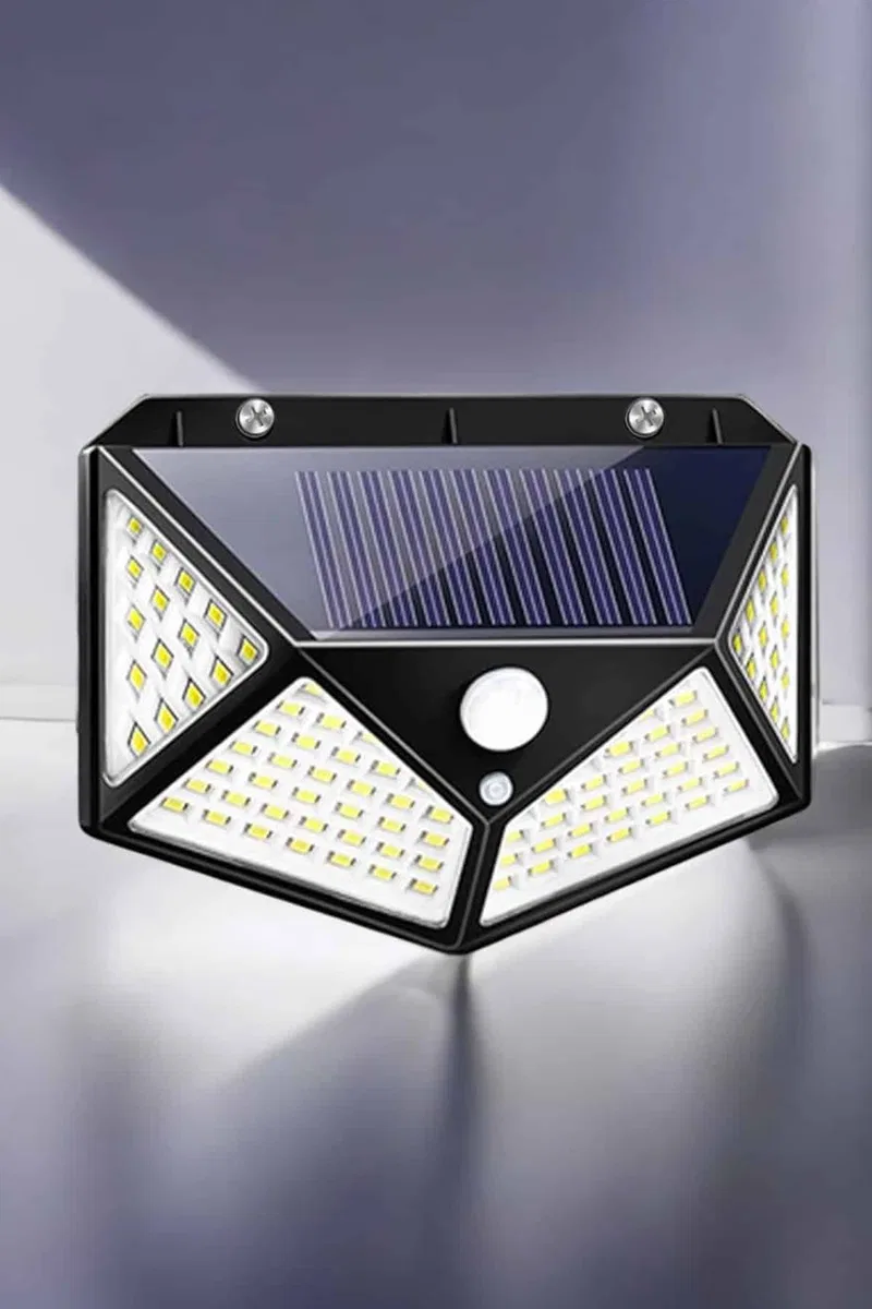 Güneş Enerjili Bahçe Aydınlatma Lambası Solar 100 Led Lamba görsel 3