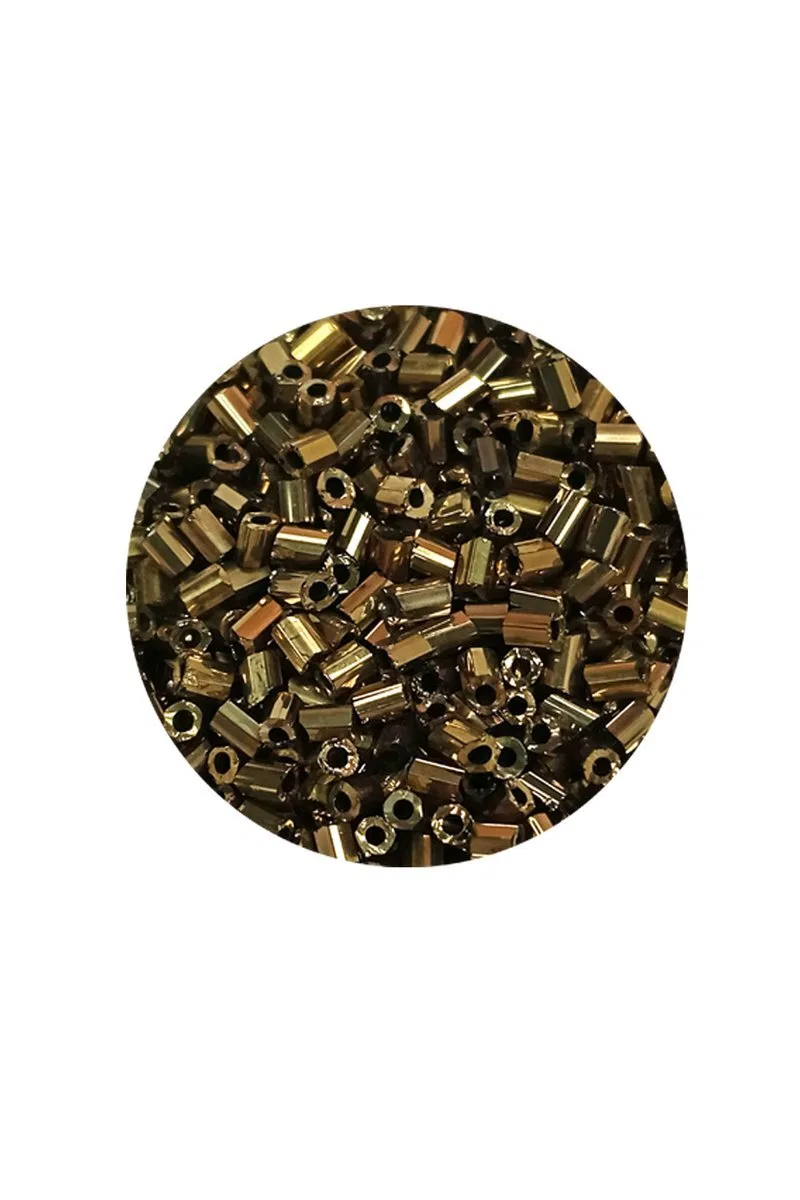 Kesme Cam Boncuk 2mm - 60 Gram - Metalik Sarı - BNC390 görsel 2