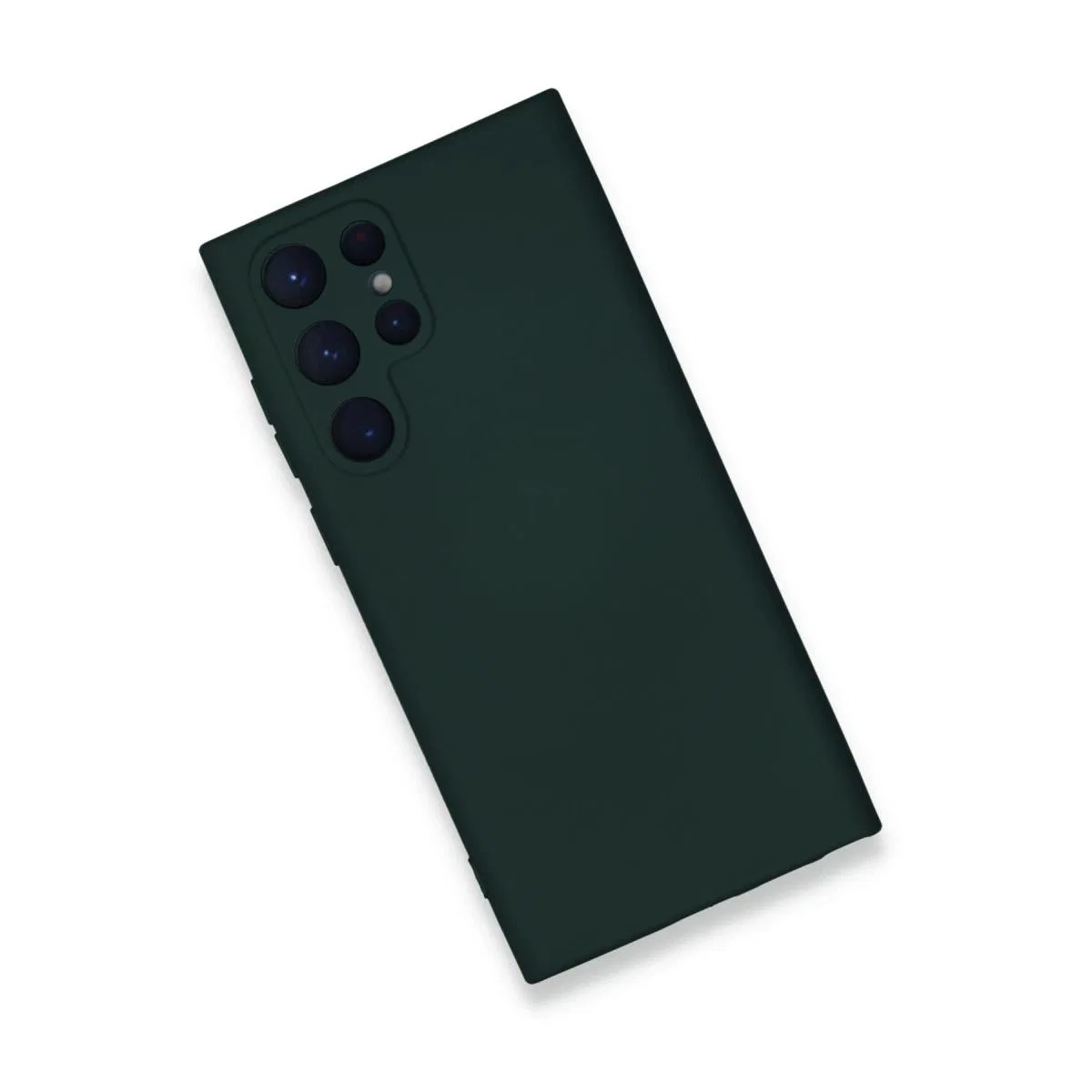 Samsung Galaxy S23 Ultra Kılıf Nano İçi Kadife Silikon - Koyu Yeşil görsel 3