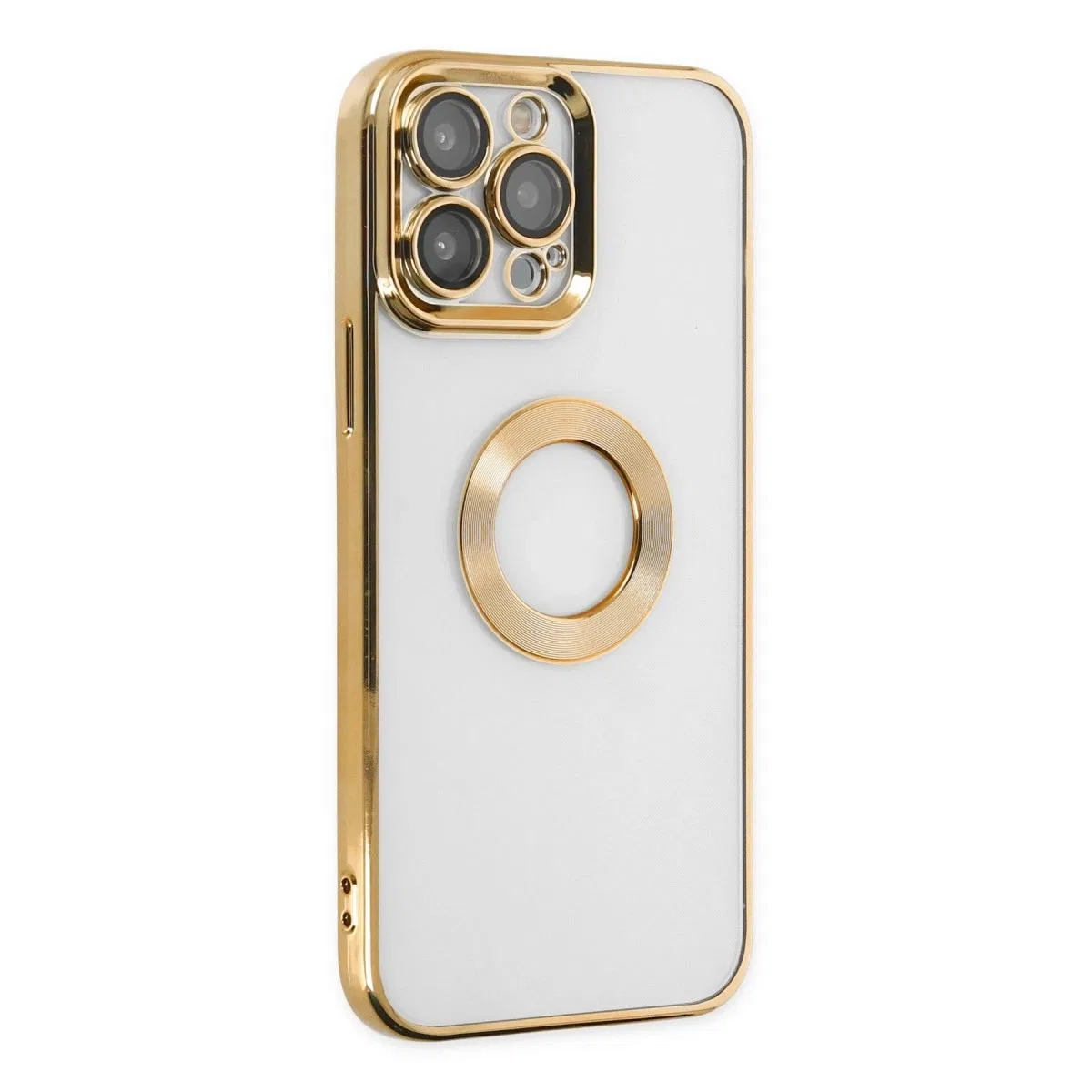 Apple İphone 14 Pro Kılıf Slot Silikon - Gold görsel 2