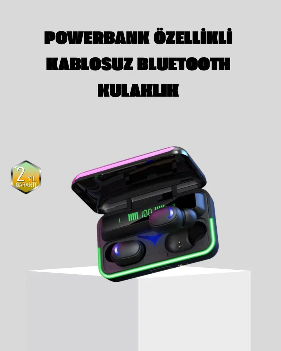 Kablosuz Oyuncu Kulaklığı Powerbank Şarj Kutulu RGB 5. 1