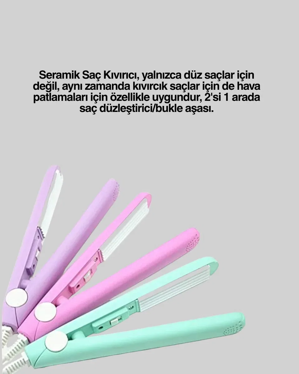 Hafif ve Taşınabilir Seramik Kısa Saç Maşası – Seyahate Uygun Ergonomik ve Güvenli Tasarım Yeni Nesil görsel 5