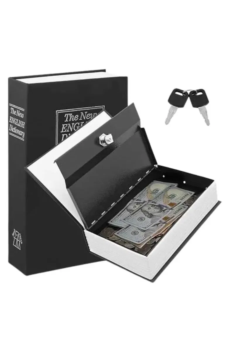 Kilitli Gizli Kasa Sözlük Kumbara Kitap Sözlük Görünümlü 18cm görsel 3