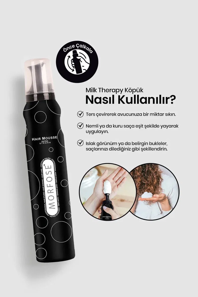 Extra Strong Saç Köpük 200 ML - Ekstra Hacim Tutuş - mrfs görsel 3