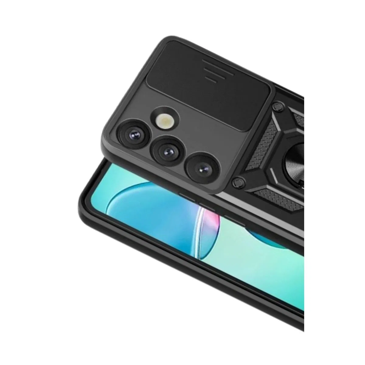 Samsung Galaxy S26 Plus Pars Lens Yüzüklü Silikon - Siyah görsel 2