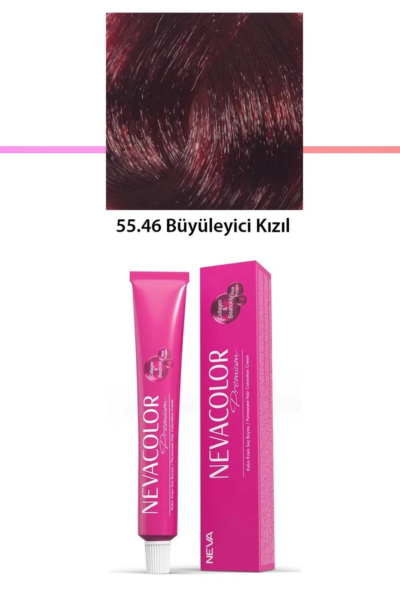 Premium 55. 46 Büyüleyici Kızıl - Kalıcı Krem Saç Boyası 50 g Tüp